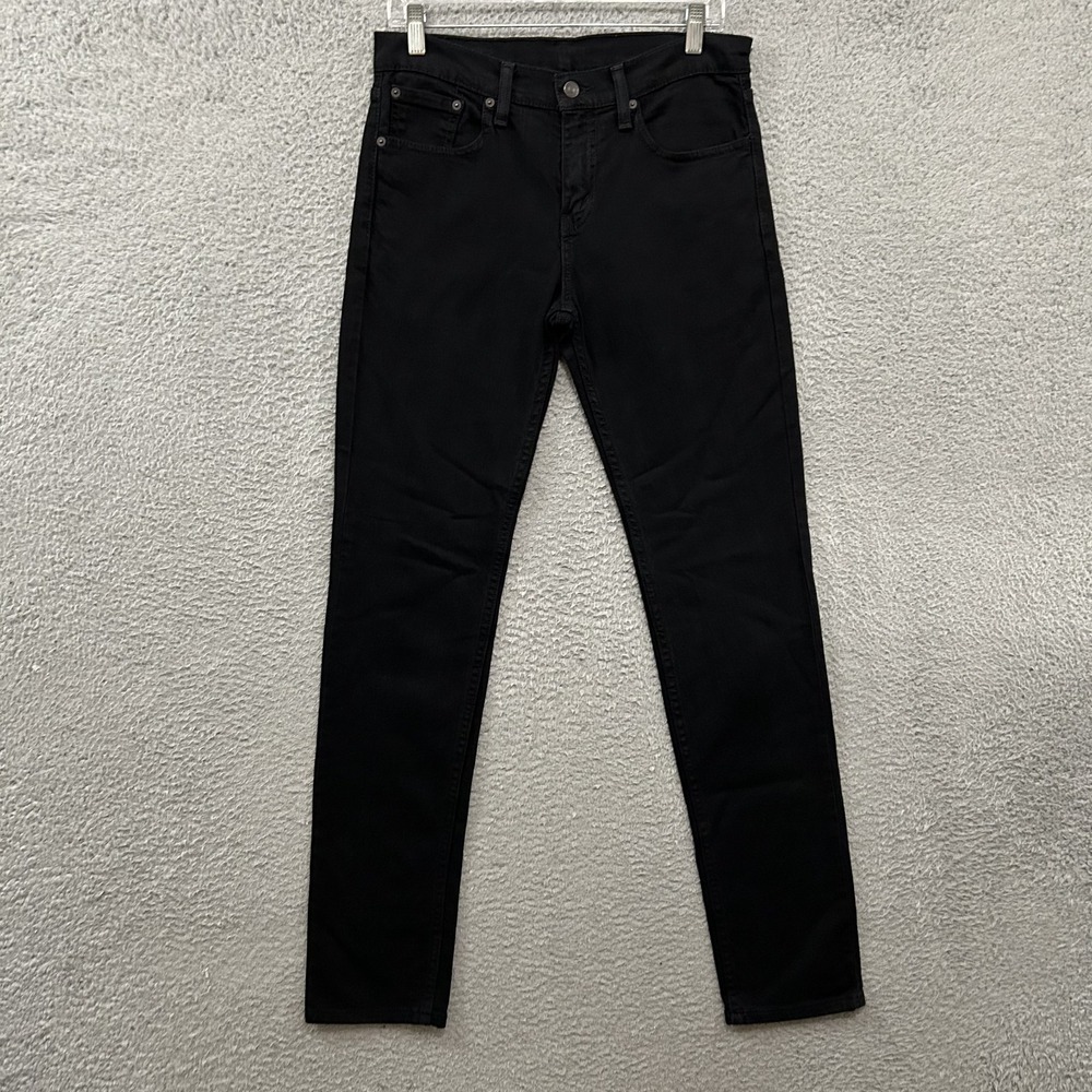 Levis Jeans Mens 29x34 Black 511 Slim Straight American Stretch Red Tab Pants